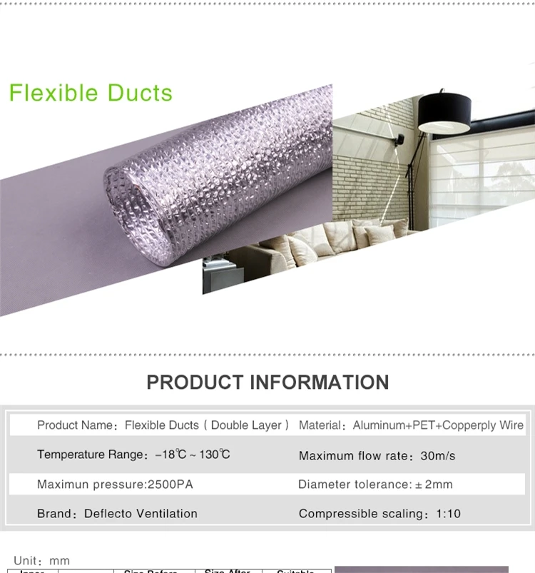 Chinese Product Air Conditioner Parts Aluminum Foil Flexible Duct Gift Box Packaging