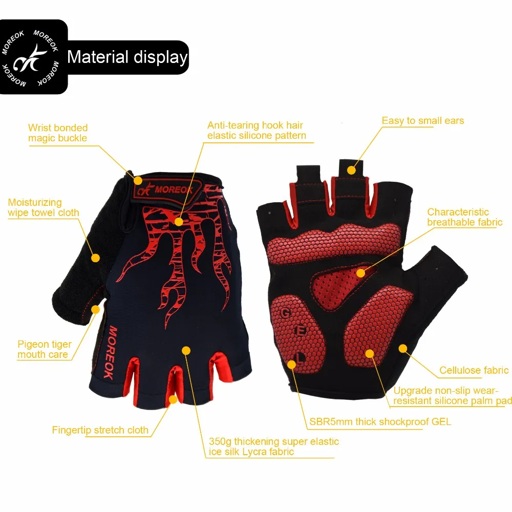 MOREOK Cycling Anti Slip Gloves Outdoor Sports breathable Gloves Bicycle