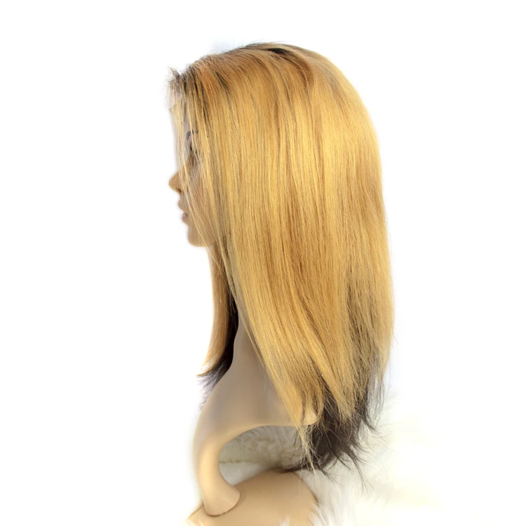 

Pre Plucked Brazilian Full Lace Front Wigs Silky Straight 1b27 Color Human Wig,Pelucas Pelo Baratas HD Swiss Lace Closure Wig