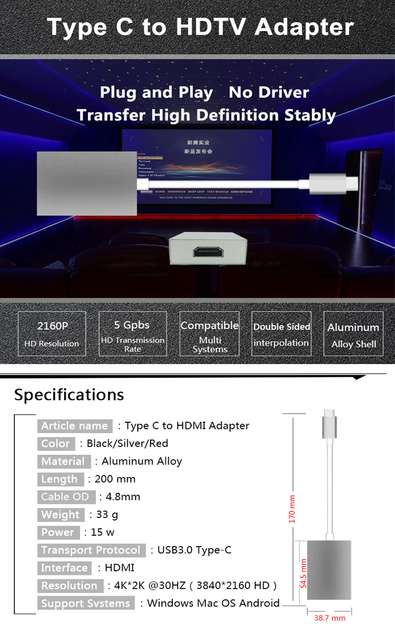 USB-C Type C USB 3.1 adapter