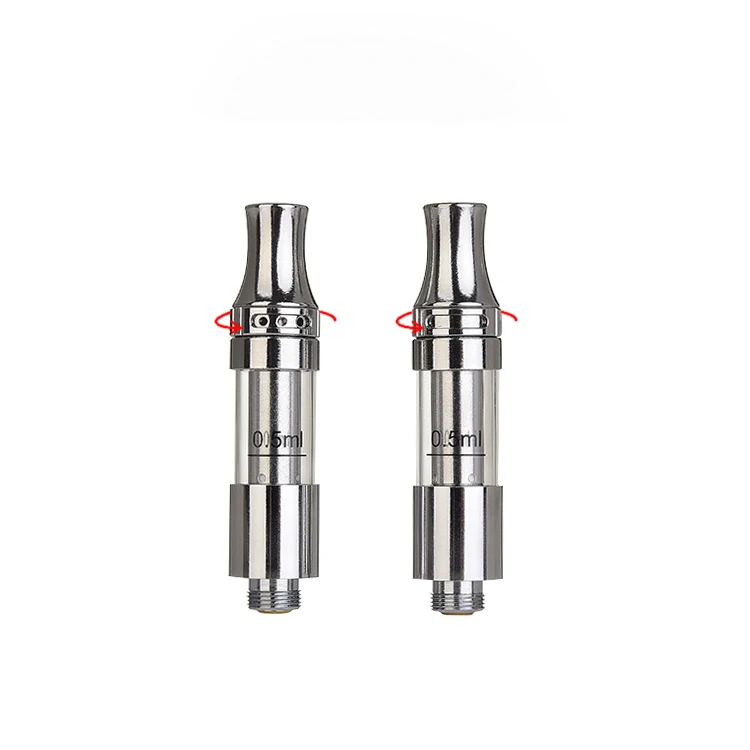 California hottest Adjustable top airflow holes NC6 liberty V9 glass cbd cartridge vape 0.5ml refill oil vaporizer cartridge