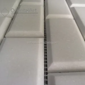 Beveled Marble White Subway Tile Beveled Marble White Subway Tile