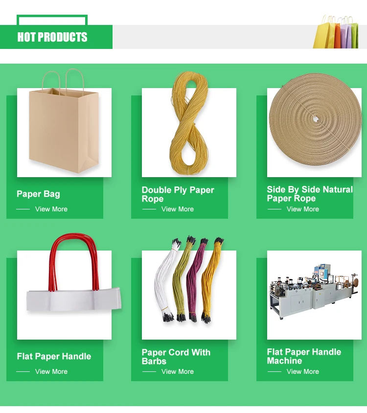 Colorful Durable Quality Handbag handle rope/ paper bag rope handle/ twisted paper handles