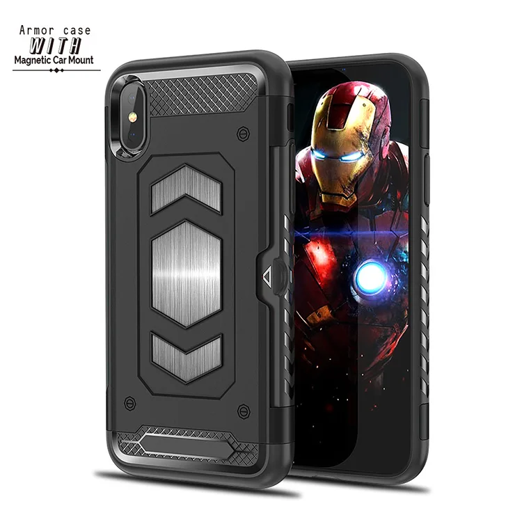 

Hard Shell Hybrid Full-Body Protective Case for iphone X metal cover, N/a