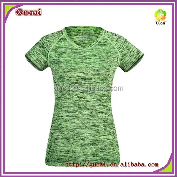 

Ladies summer sports T-shirt stained sections Hyun-color yoga clothes breathable absorbent running shirt