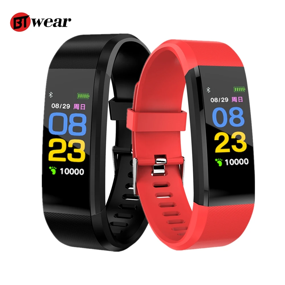 BTwear Y1 Heart Rate Monitor IP67 Smart Bracelet Smart Band Wristwatch for iOS Android Cell Phone 115Plus