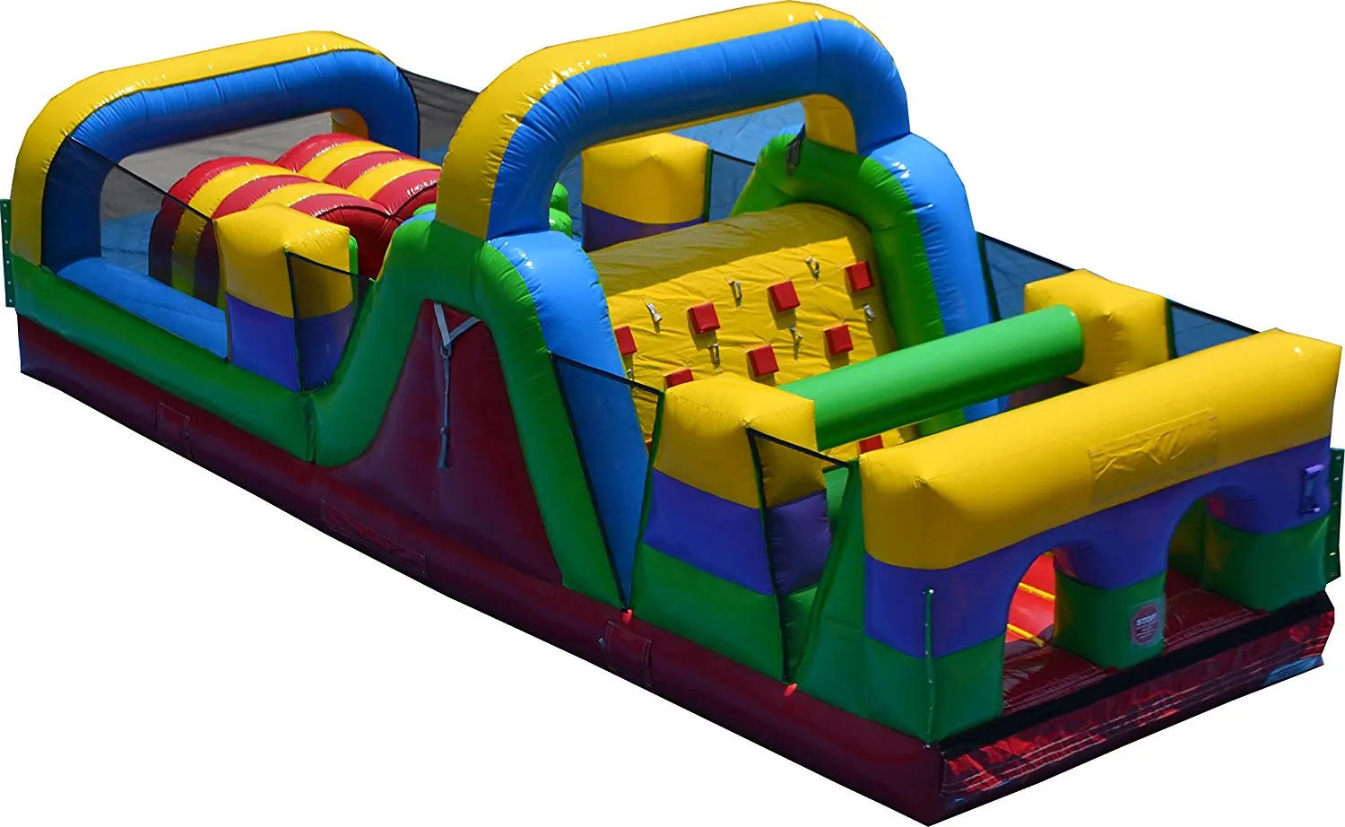 孩子们玩冒险跑充气障碍课程,充气游乐场,充气跳跃城堡出售