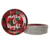 Disposable Paper Plates Christmas Holiday Birthday Party Supplies for Appetizer, Lunch, Dinner, Dessert Plate