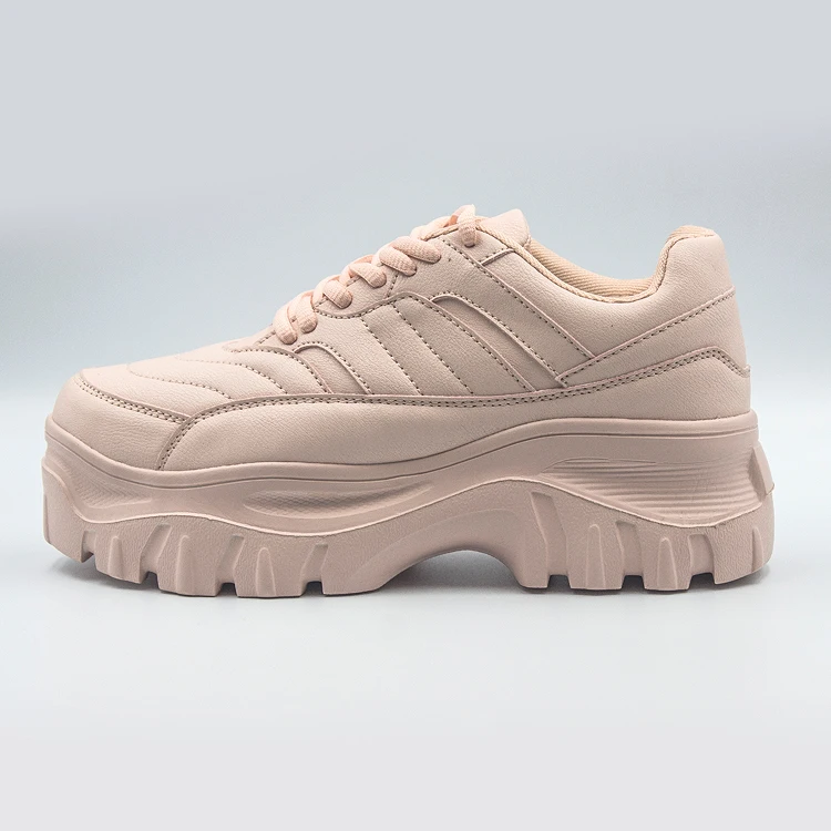 2019 thick sole new design OEM woman sneakers high quality fashion casual sports shoes comfortable  for woman
