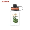 1L leakproof plastic portable wide mouth water bottle spout lid BPA free water bottle