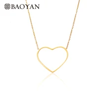 

BAOYAN Jewelry Simple Heart Gold 316L Stainless Steel Pendant Necklace for Women