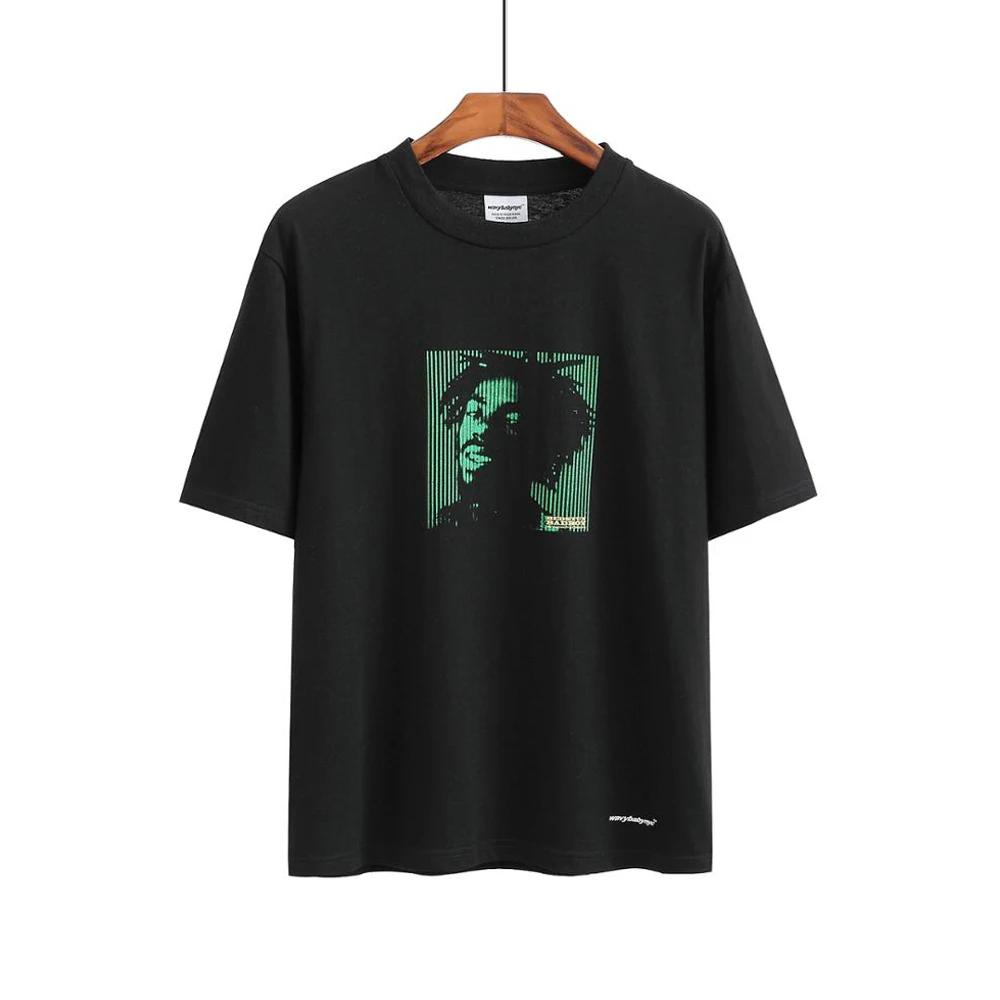 High Quality Custom 100% Cotton t Shirt Black Loose Short Sleeve Men t Shirt