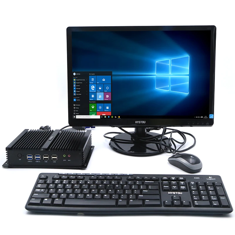 

HYSTOU Industrial Fanless Mini PC Core i3 4010U Win 7 Dual Intel NICS 6*RS232 Computer Wifi Dual 4K Display TV Box