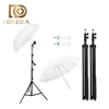 Free combination wholesale black white reflective umbrella strobe light photography equipment