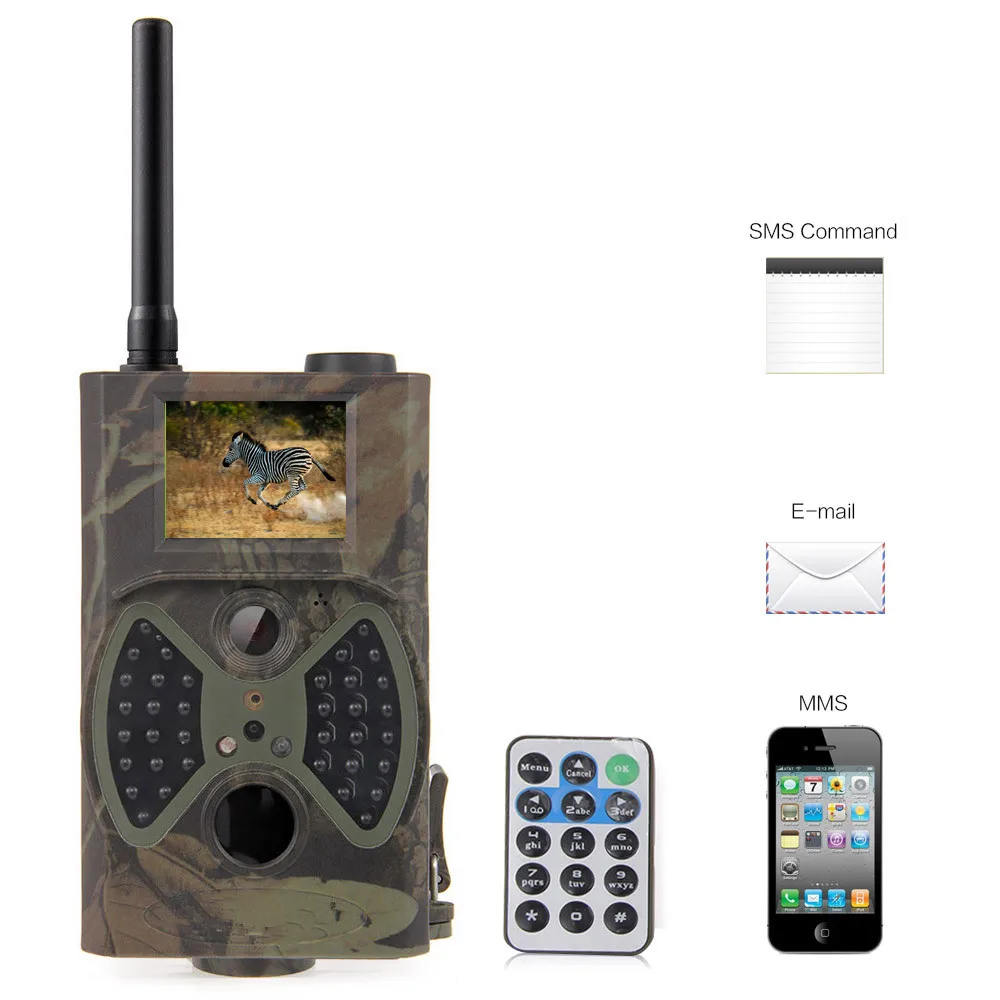 

Scouting hunting camera HC300M HD GPRS MMS Digital 940NM Infrared Trail Camera GSM 2.0' LCD Hunter Cam Drop Shipping Quality, As the picture