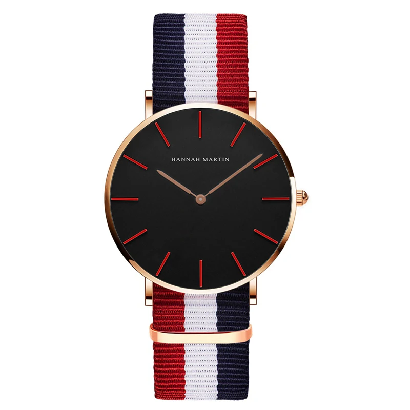 

Black Leather Women Man Unisex Minimalist Watch