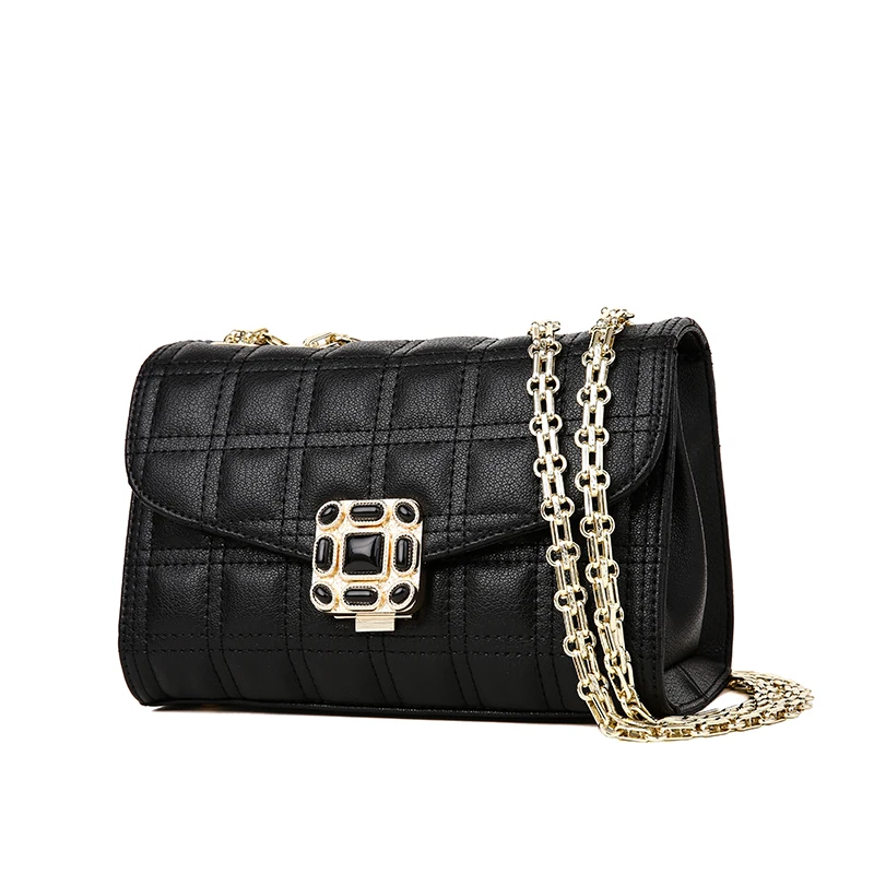 

VINEY Popular Shoulder Bag with Adjustable Strap, Genuine Leather Mini Sling Bag, Black