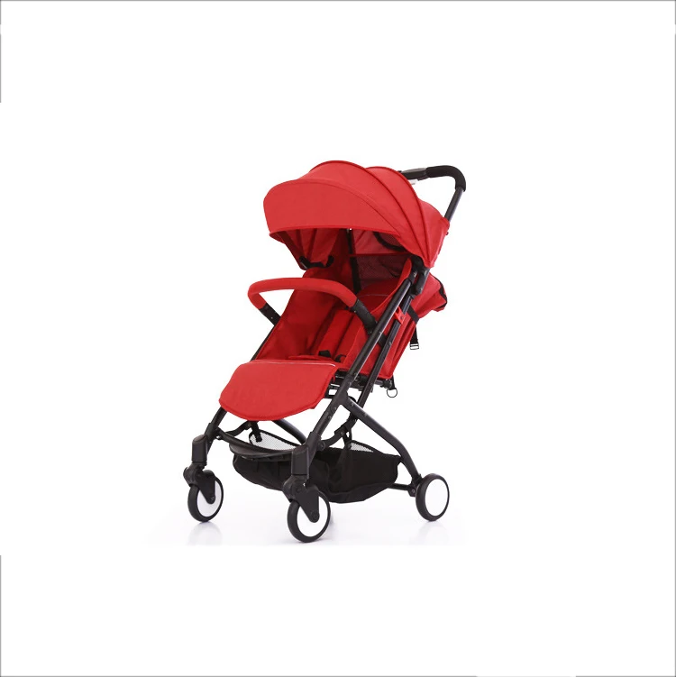 

foldable baby carriage/high landscape mother baby stroller 3 in 1 China/baby pram with spotted sunshade, Red/grey/purple