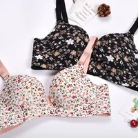 

women seamless one-piece bra floral print padded bra laser cut bras wholesale