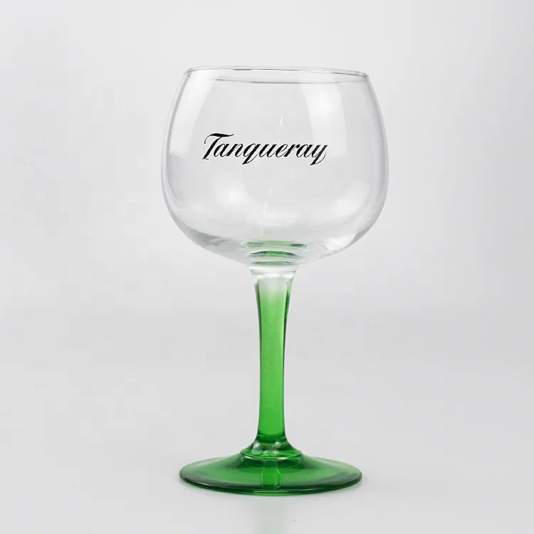 Tanqueray Gin Wine Glasses Custom 20oz Vintage Glass Goblets Green