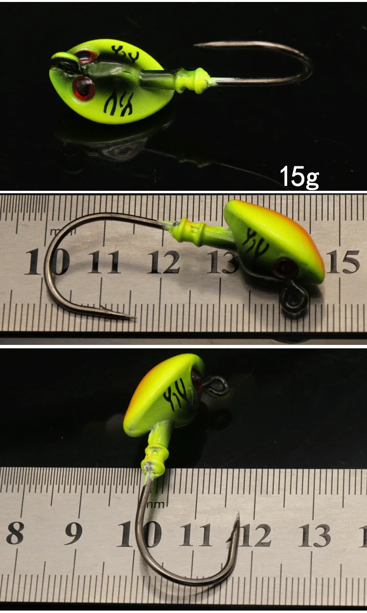 Wholesale 15g 19g 21g 29g 48g Colorful Painted Fishing Lead Jig Heads