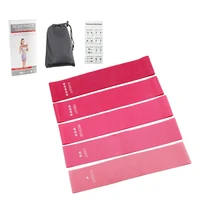 

Pink Set Resistance Loop Bands Exercise Fitness Booty Bands for Legs and Glutes Physical Therapy, Stretch Strength, Home Workout
