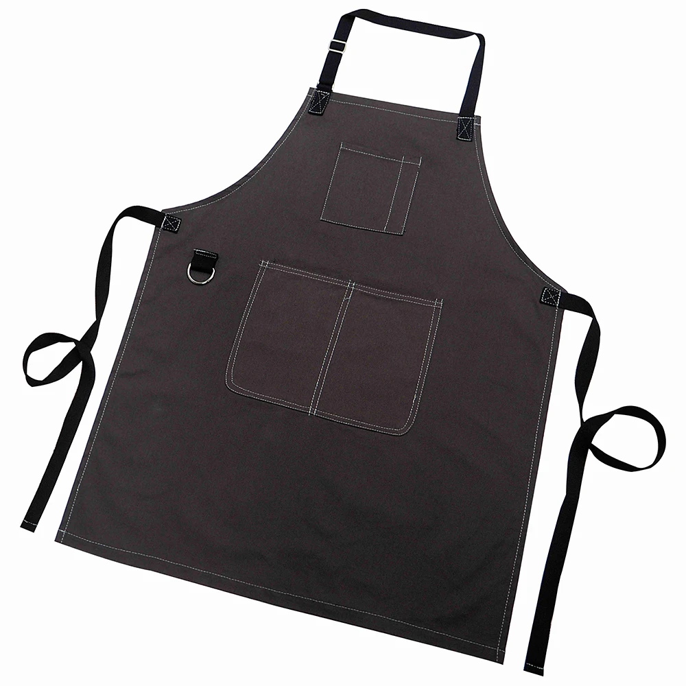 

Customized cotton canvas kitchen apron with pocket by CE Sedex BSCI certificate