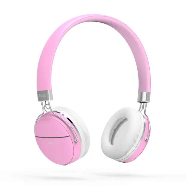 Tribit XFree Move Bullet-in Mic and Wired Mode Hi-Fi Stereo Deep Bass Pink Bluetooth Headset On Ear