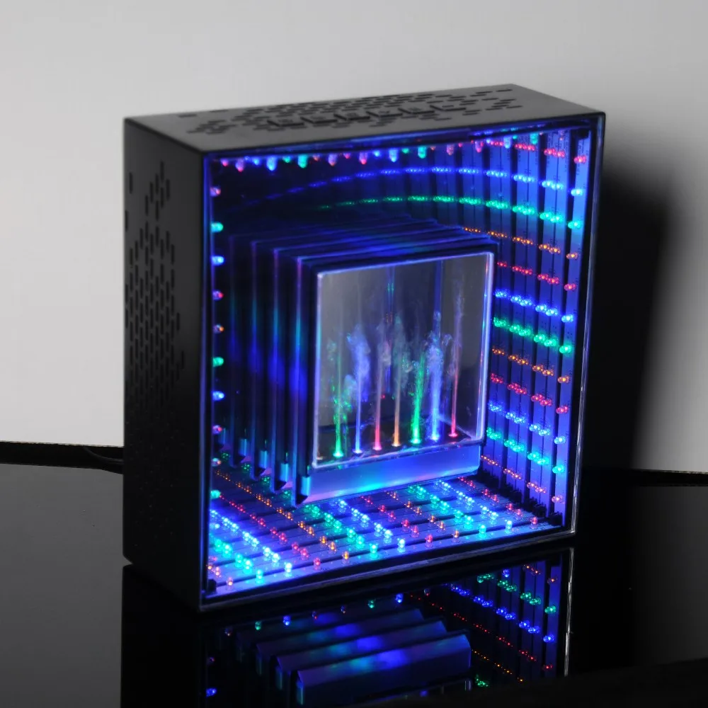

Amazing Mirror Luminous Tunnel Bluetooth Fountain Speaker with TF card Player Water dancing Speaker Magic Mirror Light Subwoofer
