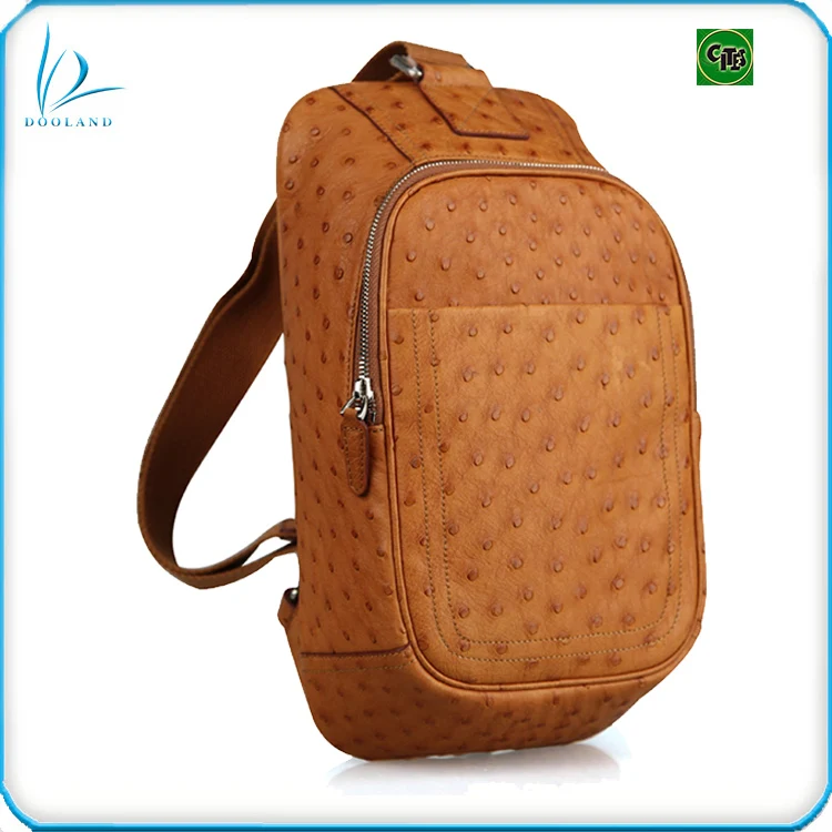 ostrich leather backpack