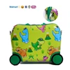 promotional personalized gift items Milkpower luxury ABC airport 4 wheels roller kids traveling ride on rideable luggage