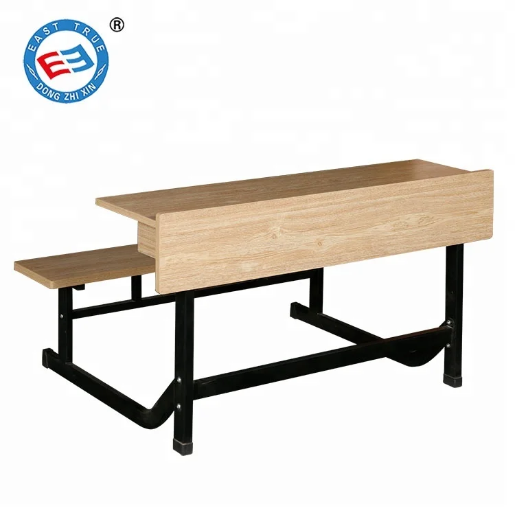 Modern Student Furniture Double Kids Desk And Bench School Desk And