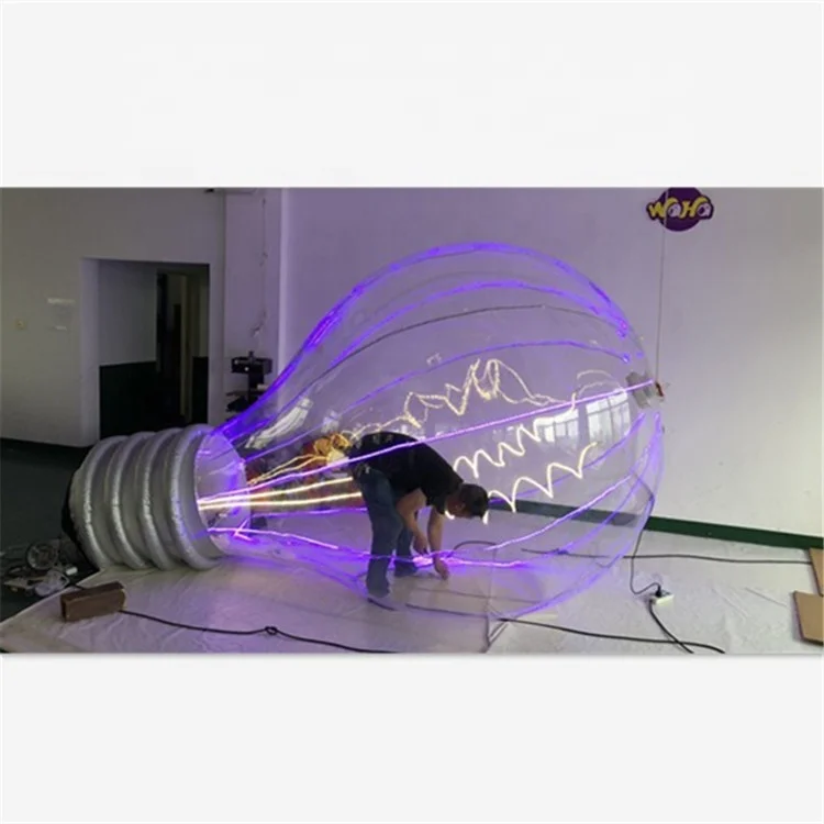 Giant Inflatable Led Light Bulb Balloon / Inflatable Replicate Light