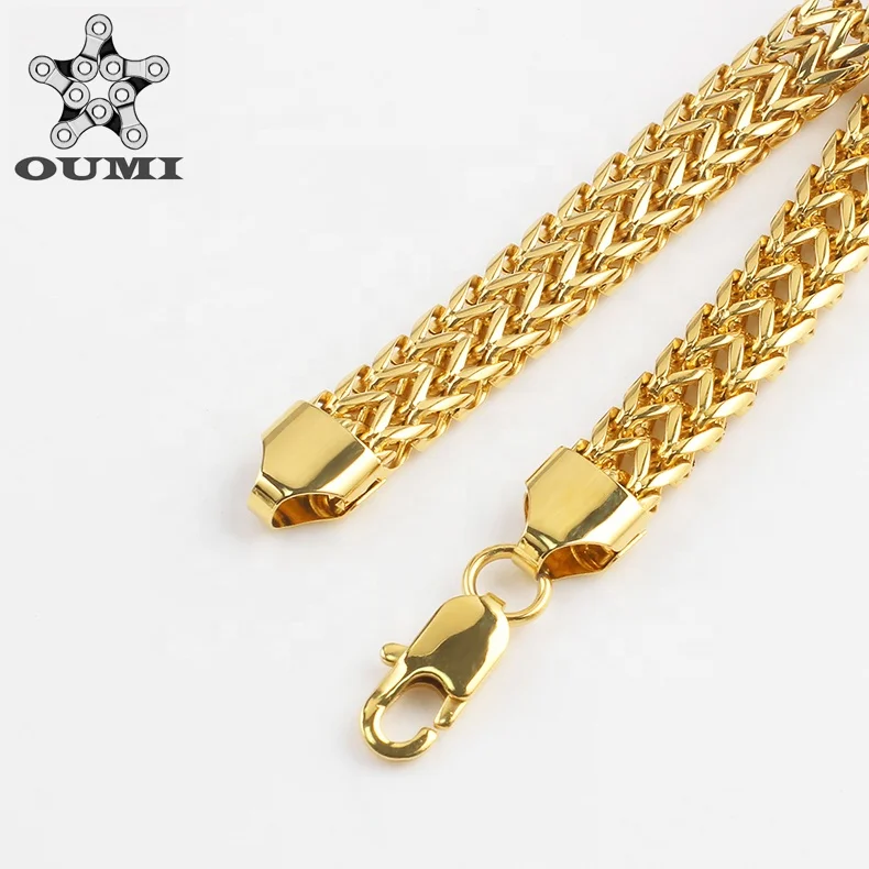 Wholesale Simple Personalized Gold Chain Bracelet Stainless Steel Saudi