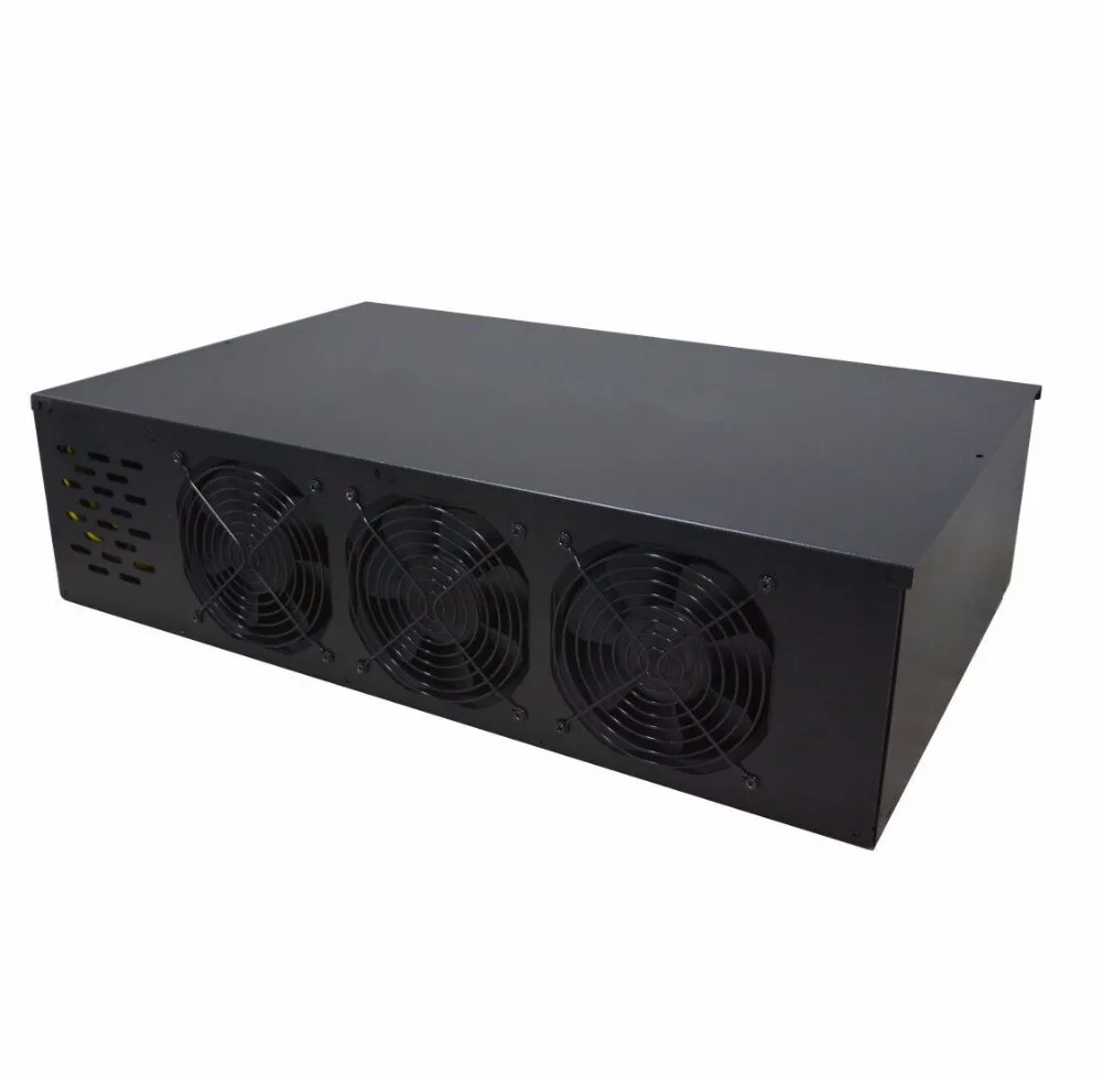 

Best seller] 8 GPU bitcoin miner GTX1070 RX580 RX570 graphic cards ethereum miner, Black