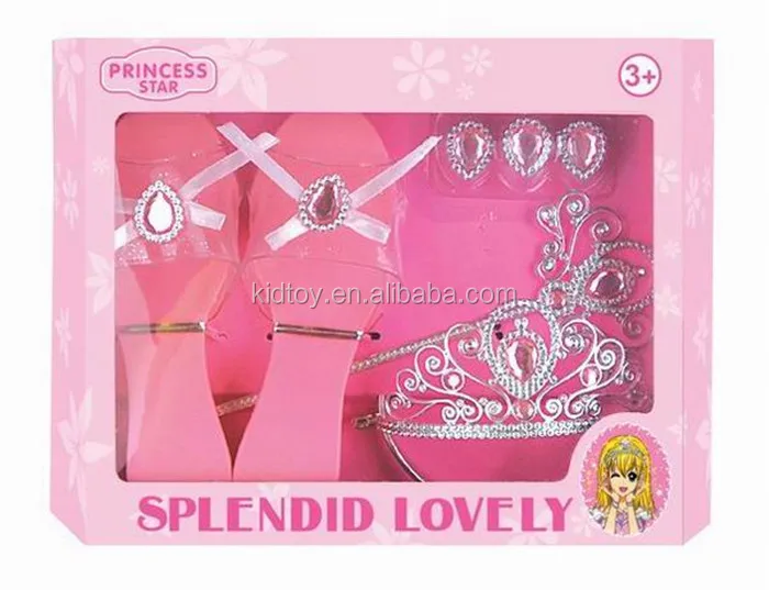 Fashion Design Plastic Princess Jewelry Set Crown Toys Buy Plastic
