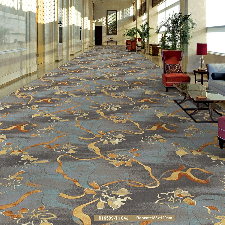 100 Nylon Material Broadloom Custom Printed Carpet Factory Price For