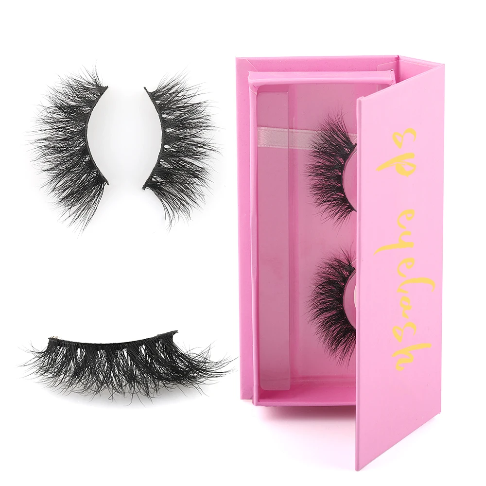 

Custom Logo Packing Design Box 3D Mink Lashes Private Label False Eyelash With Magnetic Box, Natural black