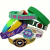 2019 fashion popular promotional gifts rubber silicon jewelry bangle braceletes custom logo name