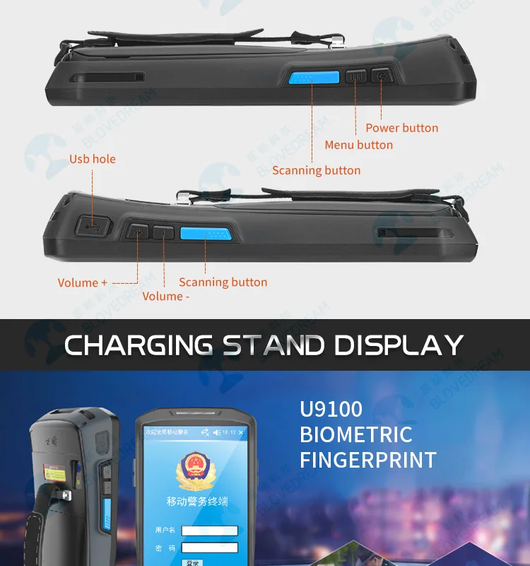 Portable Fingerprint Scanner For Law Enforcement Nfc Handheld Terminal