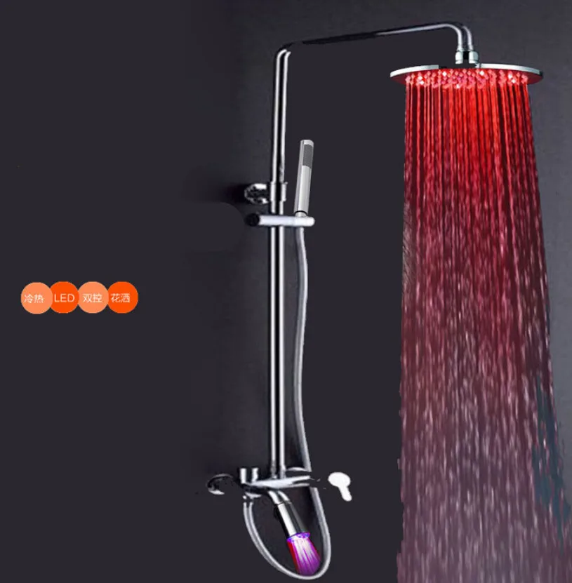 Wall Mount Exposed Led Bath Rain Concealed Shower Mixer With Hand Shower Buy Rain Shower Mixer
