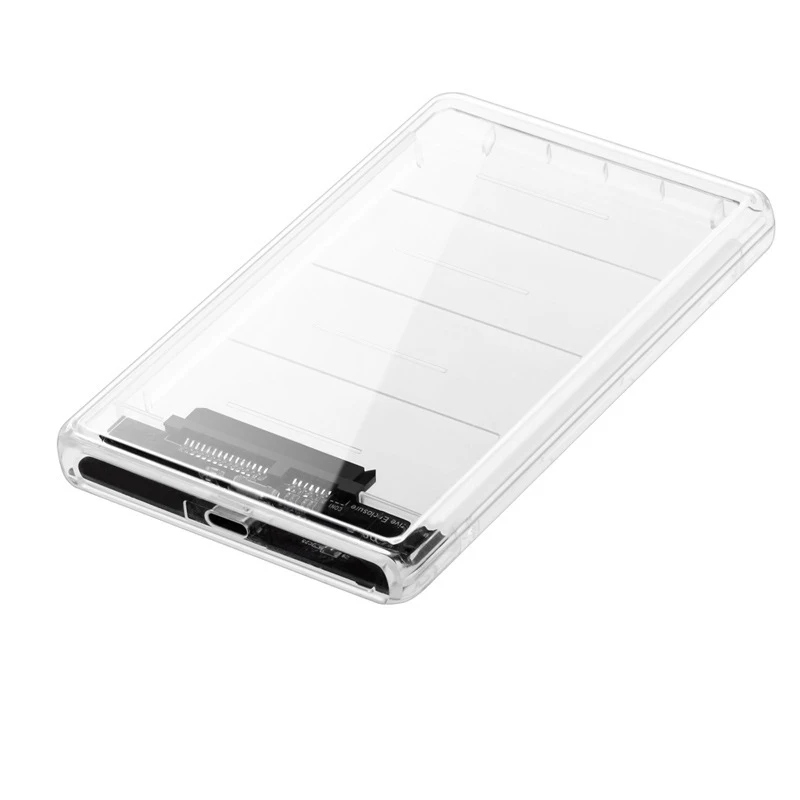 Mac OS HUB 3.0 SATA HD Box Caja de HDD Transparente Transmisión de Velocidad de 5 Gbps para Windows 7/8/10 XP OurLeeme Caja de Disco Duro de 2.5 Pulgadas