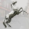 Outdoor Life Size Golden Horse Stainless Steel Sculpture