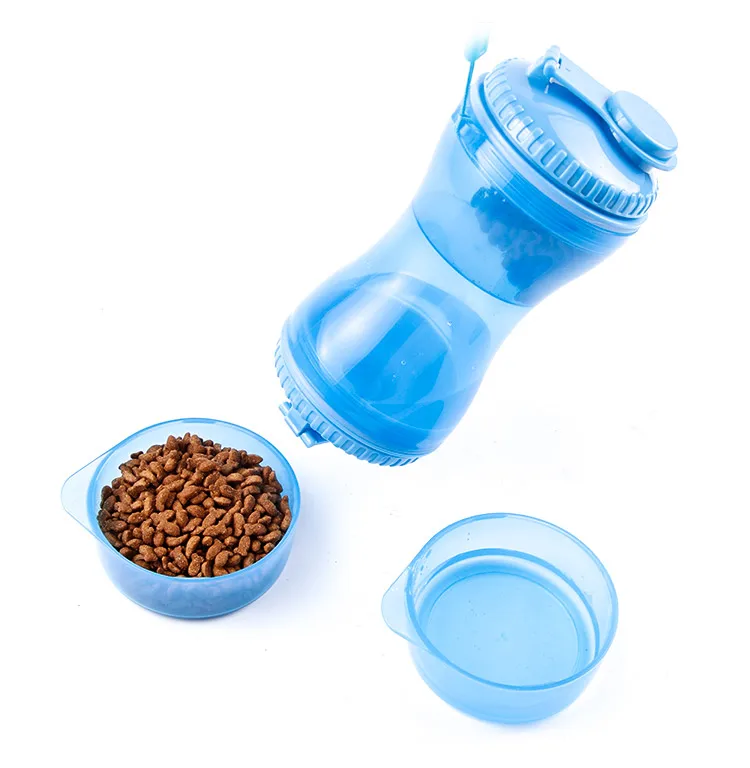 Convenient 2 In One Plastic Portable Food Water Cat Dog Pet Bottles Leakproof For Outdoor Travel Walking Hiking Easier Feed Buy Food Water Cat Dog Pet Bottles Portable Food Water Dog Food Water