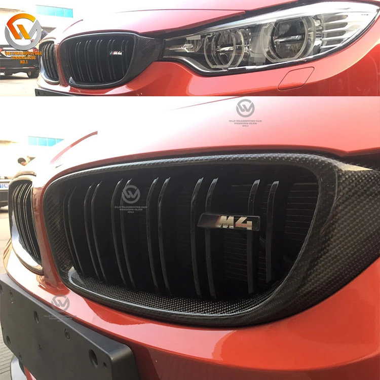 Carbon Fiber Front Grille Grill Mesh Fit For 4series F32 F33 420i 428i