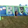 jumbo 6 in 1 combo games Inflatable marathon bounce house run paddle boards