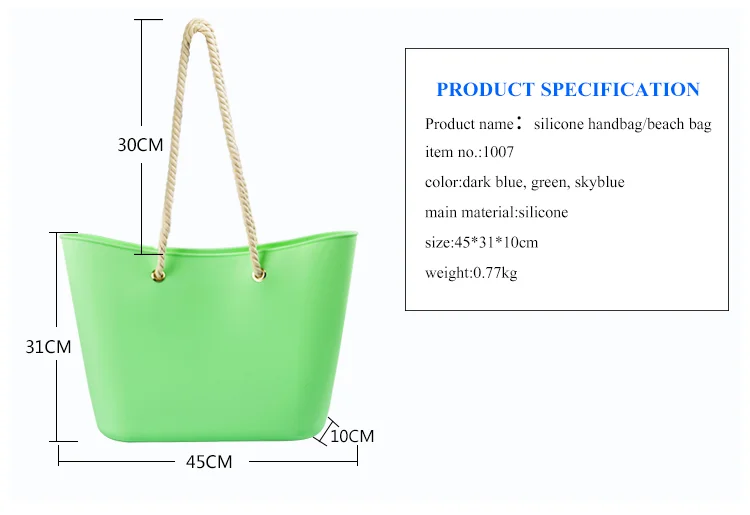 New design comfortable storage silicone tote work Bags Ladies Handbags 3