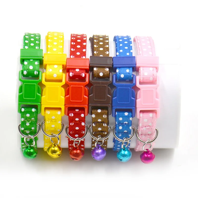 

Adjustable Pet Puppy Dog Cat Studded Strap Neck Polka Dots Collar Adjustment Buckle Accessories Dog Collars