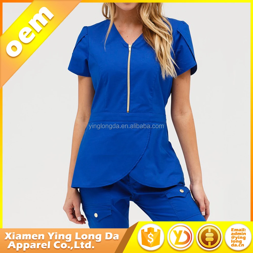 
Unisex hospital nurse scrub suit design hospital work clothes scrub set 
