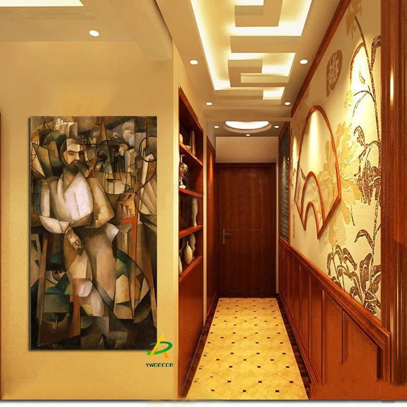 modern abstract wall art painting nude man paintin